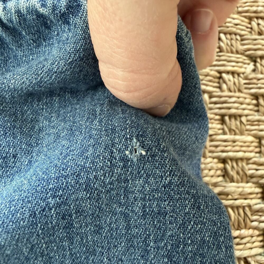 Vintage KRU Supplies Elastic Baby Girl’s Embroidery Jeans Size 3/6 Months - Picture 5 of 9